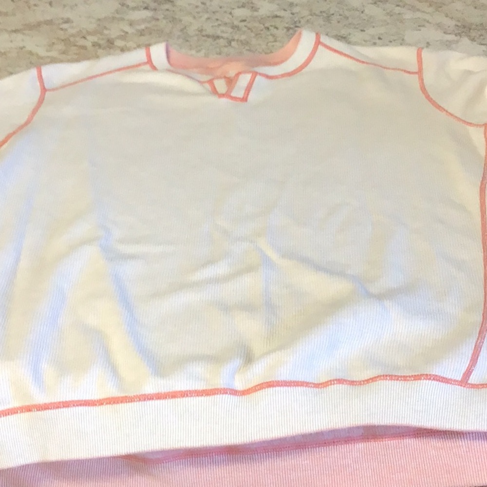 Tommy Bahama men’s reversible sweatshirt, cream - peach